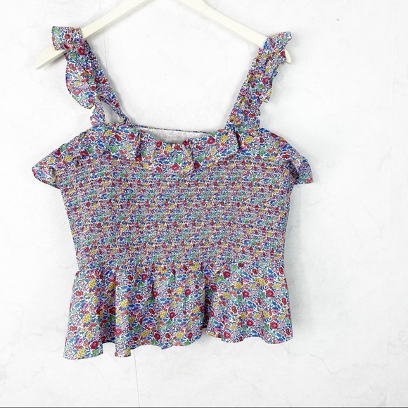 [J. Crew] Smocked Ruffle Tank Top - Picture 4 of 6